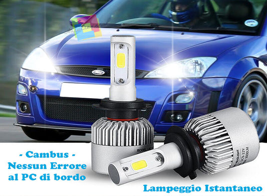 LAMPADE ABBAGLIANTI LED FORD FOCUS MK1 98-04 LAMPEGGIO ISTANTANEO 6000K