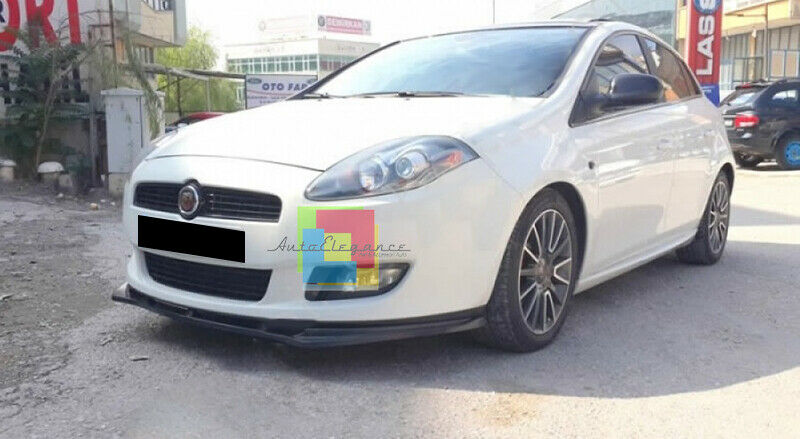 LIP SPOILER UNDER FRONT BUMPER FOR FIAT BRAVO II 2006+ BLACK ABS .-