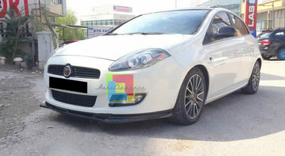 LIP SPOILER UNDER FRONT BUMPER FOR FIAT BRAVO II 2006+ BLACK ABS .-