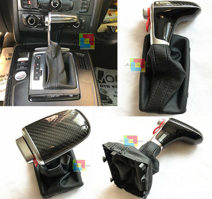 AUDI A3 8P 2008-2012 POMELLO DEL CAMBIO AUTOMATICO PELLE CARBON LOOK SLINE AUTOELEGANCERICAMBI