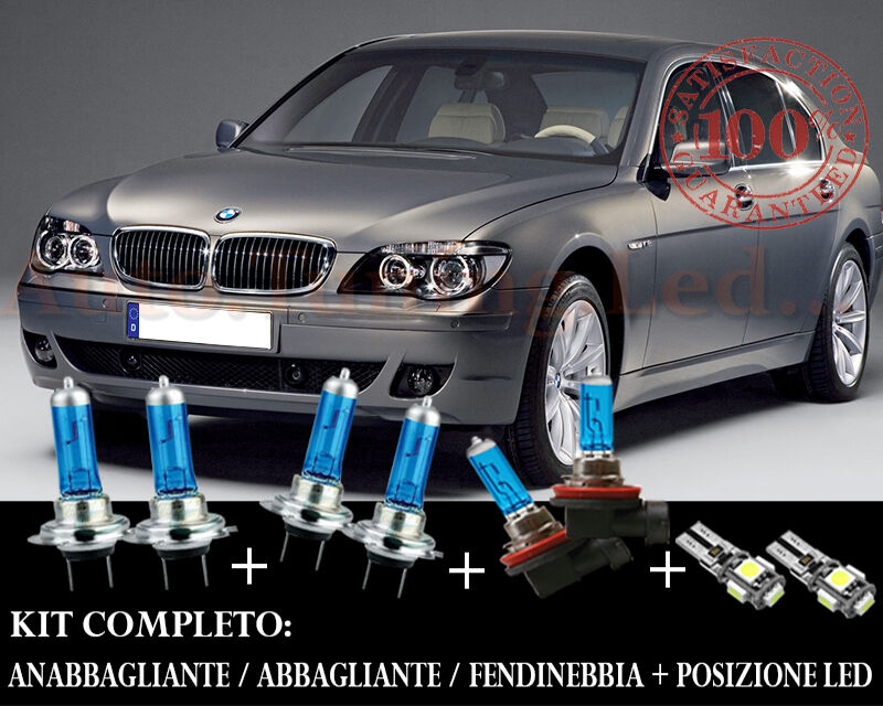BMW SERIE 7 E65 E66 E67 SET COMPLETO LAMPADE BLU XENON + POSIZIONE A LED AUTOELEGANCERICAMBI