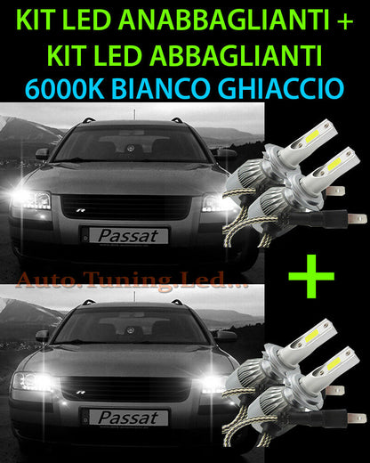 LED HIGH BEAM &amp; LOW BEAM LAMP KIT FOR VW PASSAT 3BG 2000-2005 -.