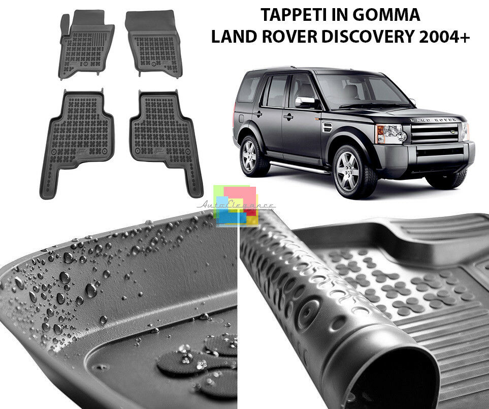 LAND ROVER DISCOVERY 3 4 TAPPETINI AUTO IN GOMMA - TAPPETI TOP QUALITA -1-