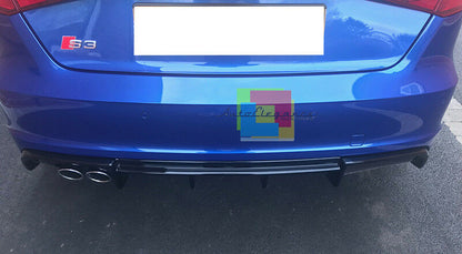 TOP QUALITY ABS BLACK BUMPER SPLASH GUARD AUDI A3 8V SPORTBACK 2012-2015 DIFFUSER