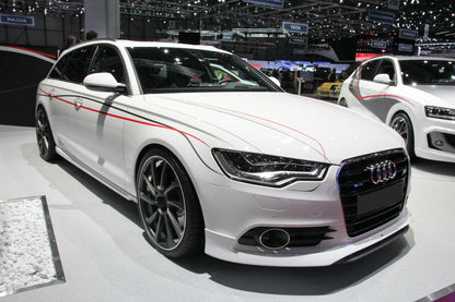 MINIGONNE LATERALI PER AUDI A6 4G C7 2011 AL 2017 SPOILER SOTTOPORTA ABT LOOK