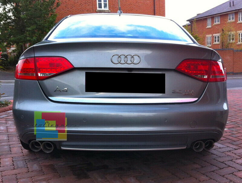 MODANATURA ADESIVA AUDI A4 B8 2008-2014 BERLINA CROMATURA POSTERIORE ACCIAIO-