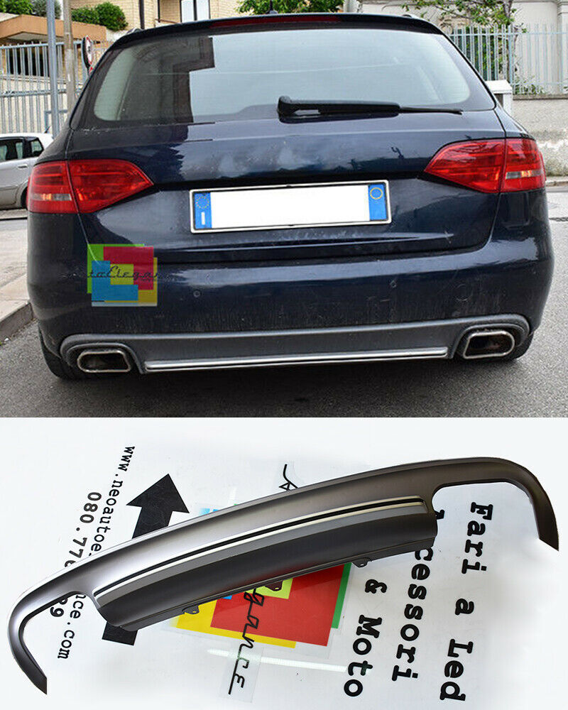 UNDER BUMPER SPOILER FOR AUDI A4 B8 8K 2012-2015 LIFT REAR DIFFUSER S4