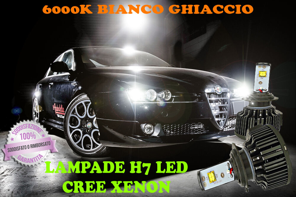 ALFA ROMEO 159 - LAMPADE H7 CREE XENON ANABBAGLIANTE 6000K BIANCO PURO AUTOELEGANCERICAMBI