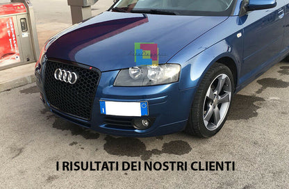 GRIGLIA ANTERIORE AUDI A3 8P 05-08 CALANDRA NERO MASCHERINA NIDO LOOK RS3