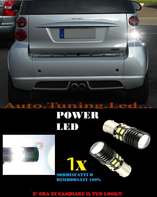 LAMPADA RETROMARCIA A LED P21W BA15 SMART FORTWO 6000K CANBUS NO ERROR