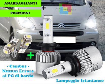 HIGH BEAM LOW BEAM + POSITIONS LED LAMPS CITROEN XSARA PICASSO 99-10 --