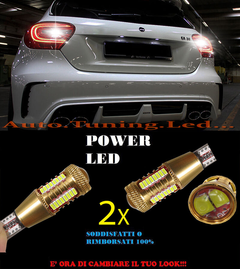 MERCEDES CLASSE A W176 LAMPADE RETROMARCIA LED T15 W16W SUPER QUALITA NO ERROR