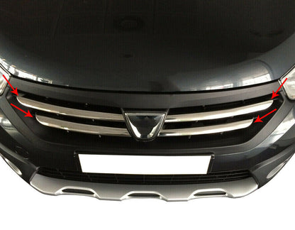 DACIA DOKKER LODGY 2012-2017 MODANATURA ANTERIORE GRIGLIA CROMATA ADESIVA INOX AUTOELEGANCERICAMBI