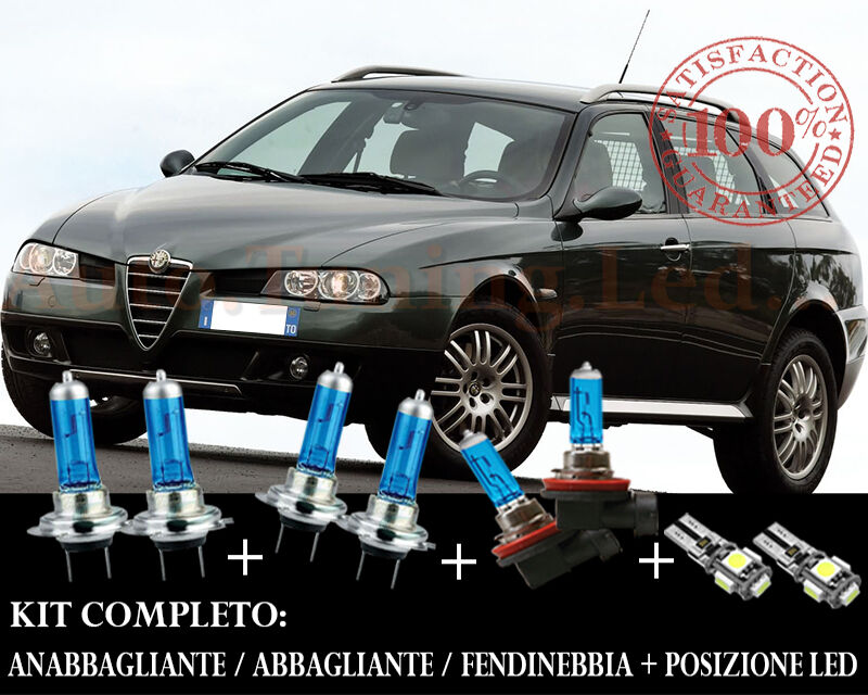 ALFA ROMEO 156 SET COMPLETO LAMPADE BLU XENON + POSIZIONE A LED AUTOELEGANCERICAMBI