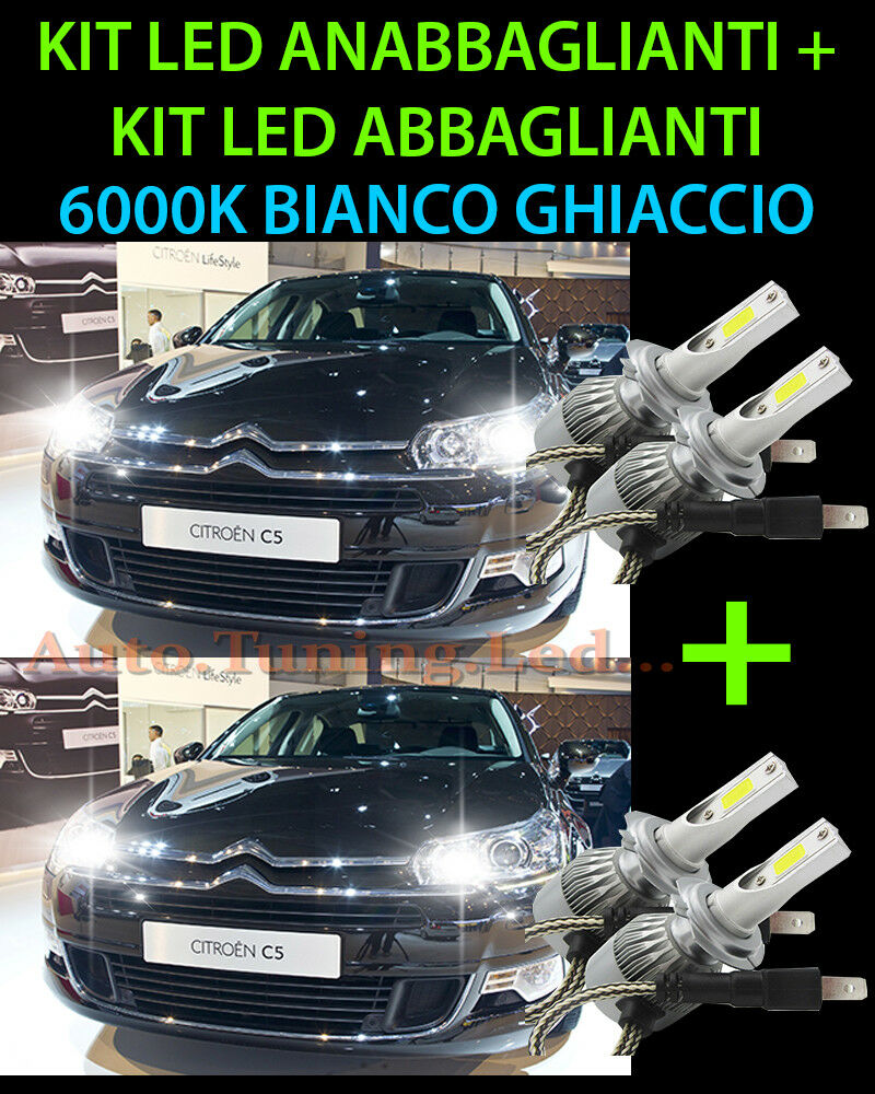 KIT LED LAMPADE ABBAGLIANTI & ANABBAGLIANTI PER CITROEN C5 III 2008+ -.