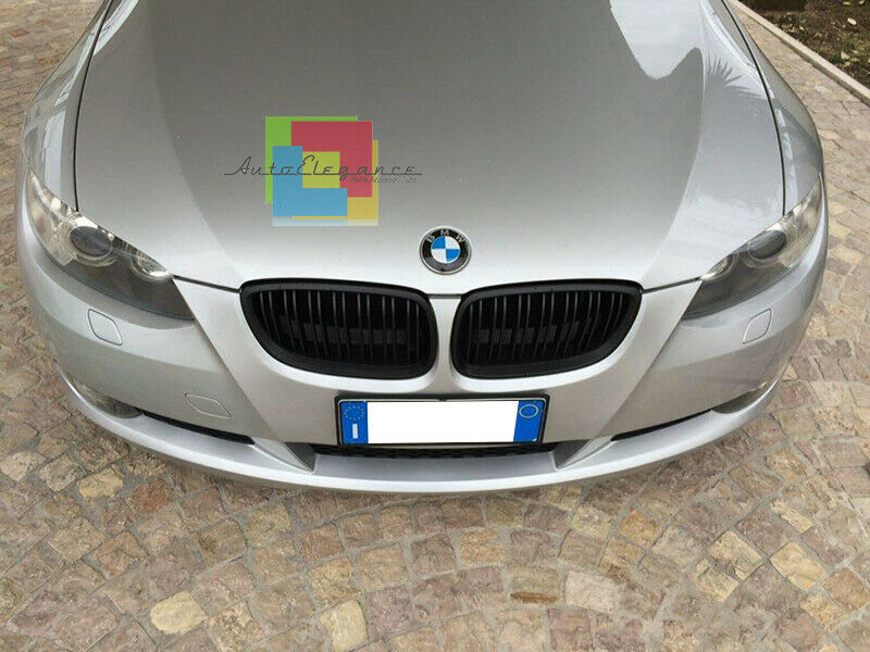 BMW SERIE 3 E92 E93 2006-2010 GRIGLIA ANTERIORE DOPPIA FASCIA NERA - LOOK M3 AUTOELEGANCERICAMBI