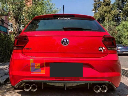 VW POLO AW1 FROM 2017+ ABS DIFFUSER RLINE LOOK UNDER REAR BUMPER -.