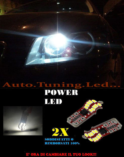 LUCI POSIZIONE AUDI A6 4F C6 CANBUS T10 BIANCO 20 LED SUPER QUALITA