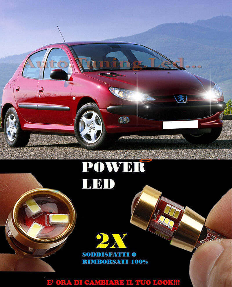 LUCI POSIZIONE PEUGEOT 206 1998-2008 CANBUS T10 BIANCO 27 LED SUPER QUALITA