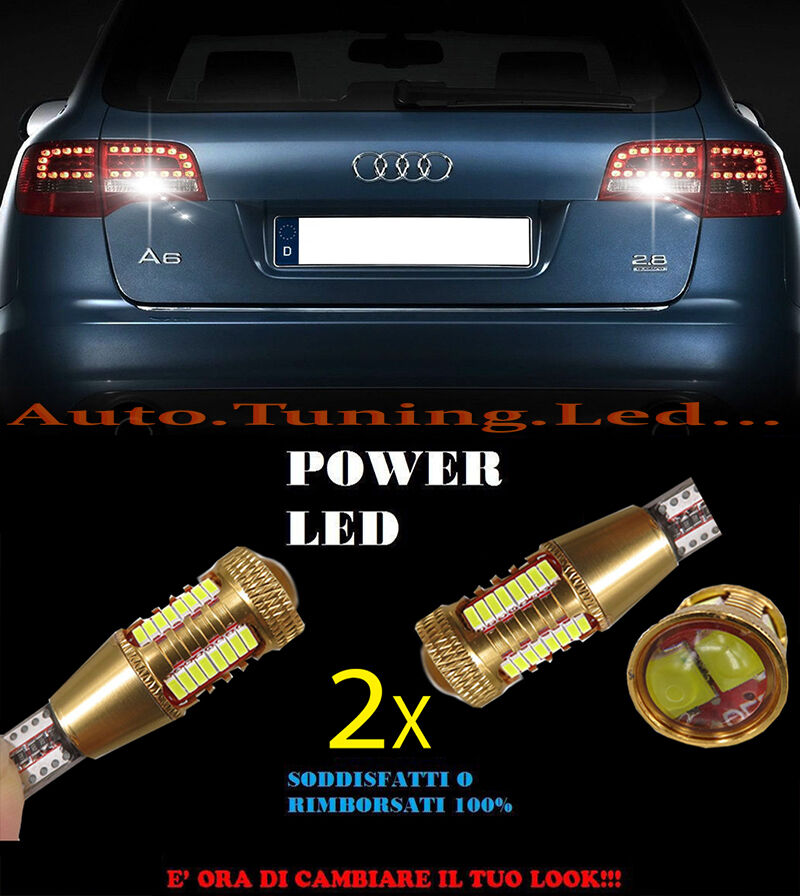 AUDI A6 4F 2009+ LAMPADE RETROMARCIA LED T15 W16W SUPER QUALITA NO ERROR AUTOELEGANCERICAMBI