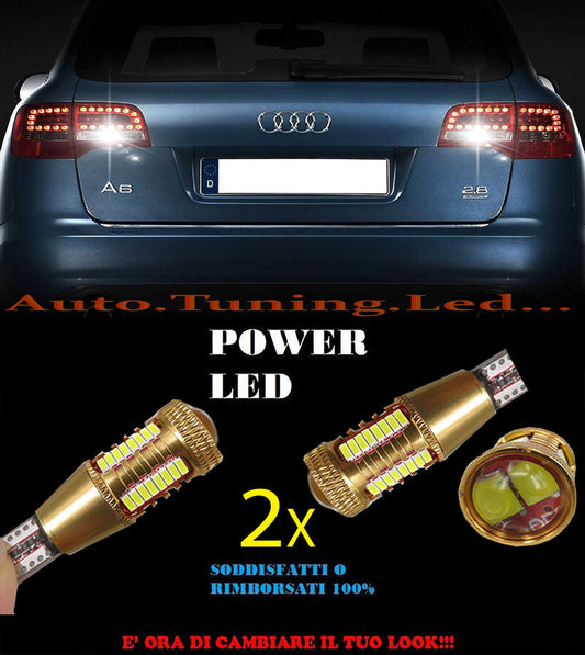 AUDI A6 4F 2009+ LAMPADE RETROMARCIA LED T15 W16W SUPER QUALITA NO ERROR AUTOELEGANCERICAMBI