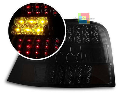 VW Golf 4 1997-2004 PAIR OF FULL LED REAR LIGHTS BLACK SMOKE SPORTS LIGHTS