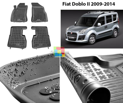 FIAT DOBLO II 2009-2014 TAPPETINI AUTO IN GOMMA - TAPPETI TOP QUALITA -1