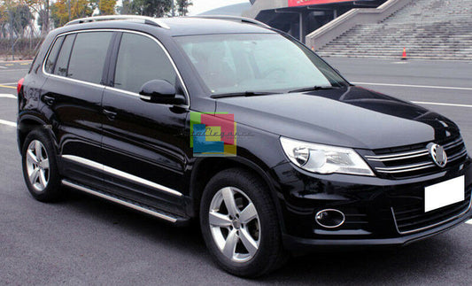 SIDE STEPS VW TIGUAN 5N 2007-2015 NON-SLIP DOOR SILLS ALUMINUM AND PVC .-