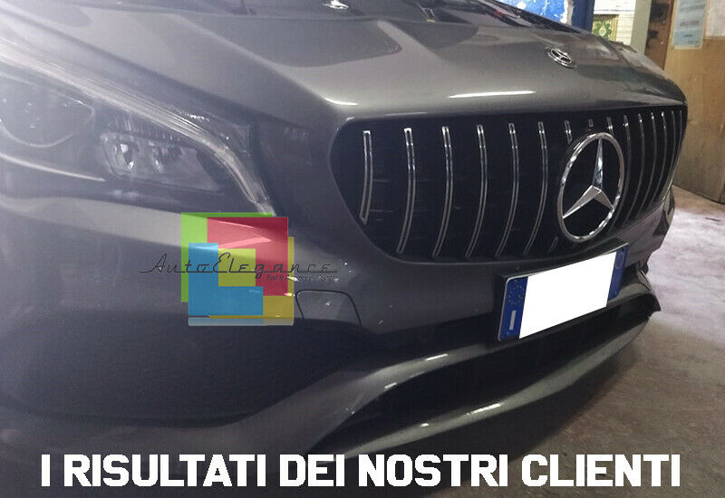 MERCEDES CLA W117 2013 AL 2016 GRIGLIA ANTERIORE AMG PANAMERICANA PROFILI CROMAT