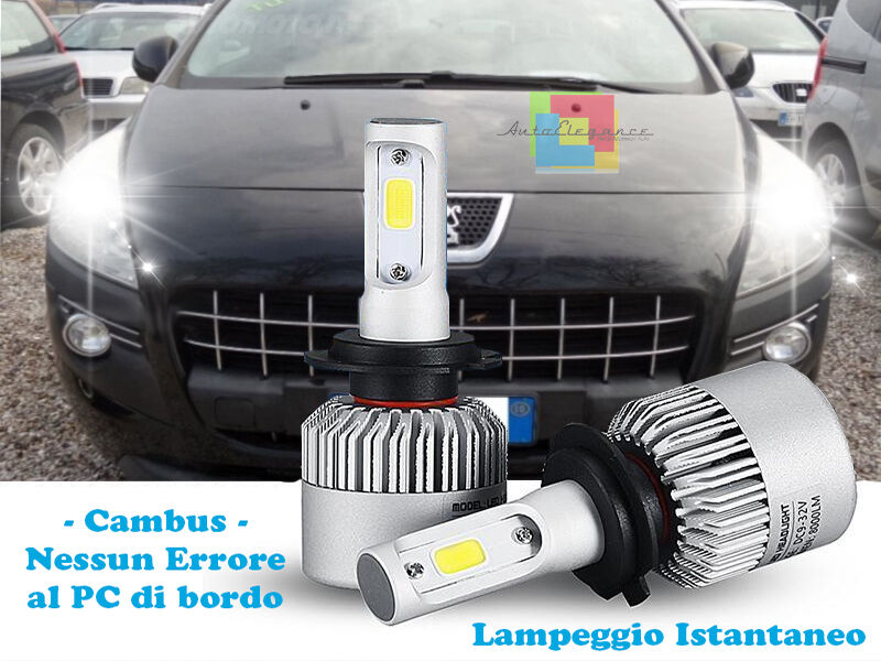 LAMPADE ANABBAGLIANTI LED PEUGEOT 3008 LAMPEGGIO ISTANTANEO 6000K