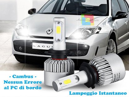 LAMPADE ABBAGLIANTI LED RENAULT LAGUNA 2007+ LAMPEGGIO ISTANTANEO 6000K