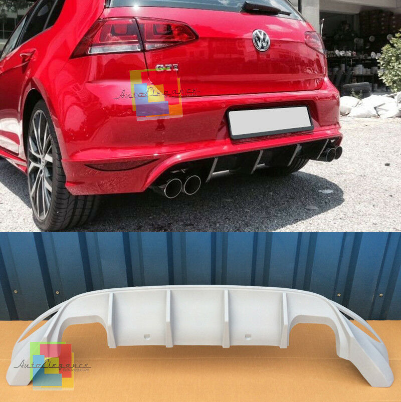 DIFFUSORE SOTTO PARAURTI PER VW GOLF 7 2012 IN POI POSTERIORE LOOK SPORTIVO .-