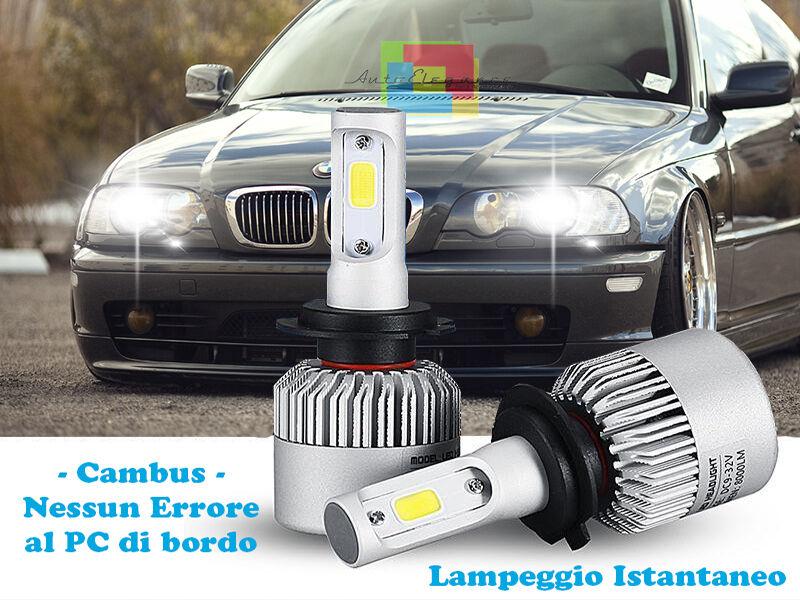 LAMPADE ANABBAGLIANTI LED BMW SERIE 3 E46 COUPE 03-06 LAMPEGGIO ISTANTANEO 6000K