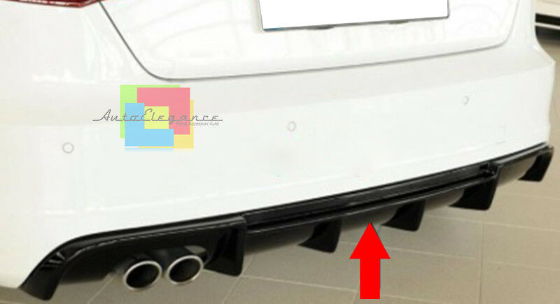 TOP QUALITY ABS BLACK BUMPER SPLASH GUARD AUDI A3 8V SPORTBACK 2012-2015 DIFFUSER
