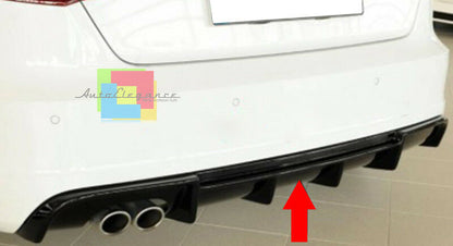 TOP QUALITY ABS BLACK BUMPER SPLASH GUARD AUDI A3 8V SPORTBACK 2012-2015 DIFFUSER