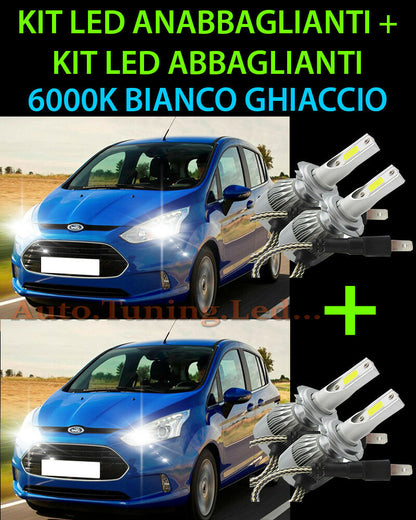 KIT LED LAMPADE ABBAGLIANTI & ANABBAGLIANTI PER FORD B-MAX 2012 IN POI  -.