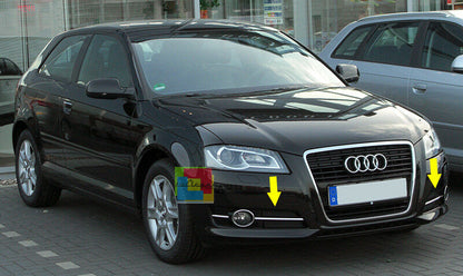 AUDI A3 8P 2008-2012 LIFT 3 & 5 PORTE GRIGLIE FENDINEBBIA S3 PROFILO CROMATO AUTOELEGANCERICAMBI