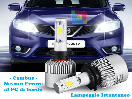 LAMPADE ABBAGLIANTI LED NISSAN PULSAR 2014+ LAMPEGGIO ISTANTANEO 6000K CREE