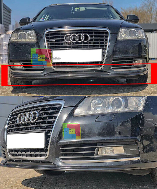 SPOILER ANTERIORE AUDI A6 4F 08-11 AVANT BERLINA SOTTO PARAURTI LOOK SLINE S6