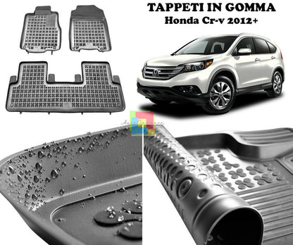 HONDA CR-V 2012 IN POI TAPPETINI AUTO IN GOMMA - TAPPETI TOP QUALITA -1-