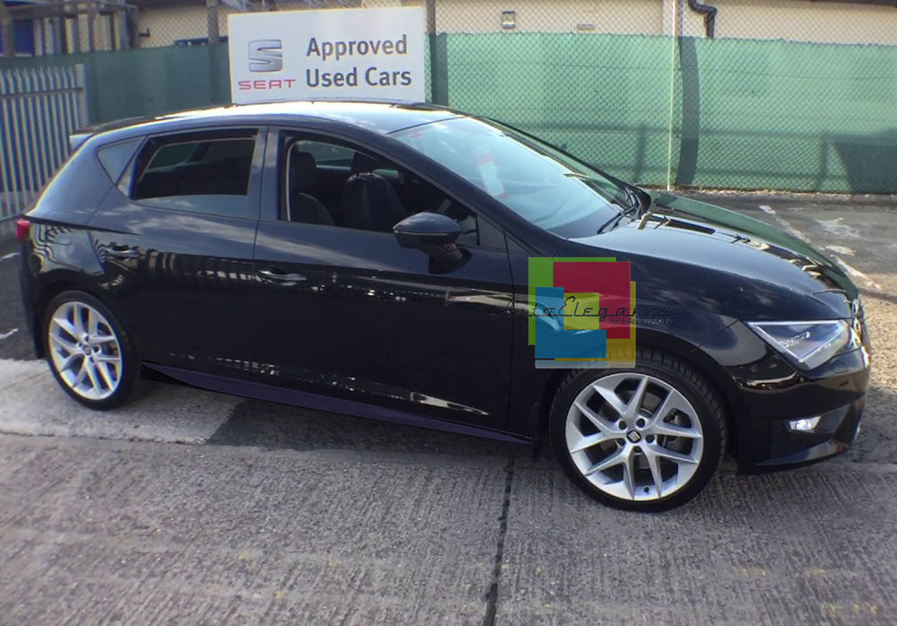 SIDE SKIRTS UNDER DOOR SEAT LEON 5F 2012-2019 ABS GLOSSY BLACK 0121