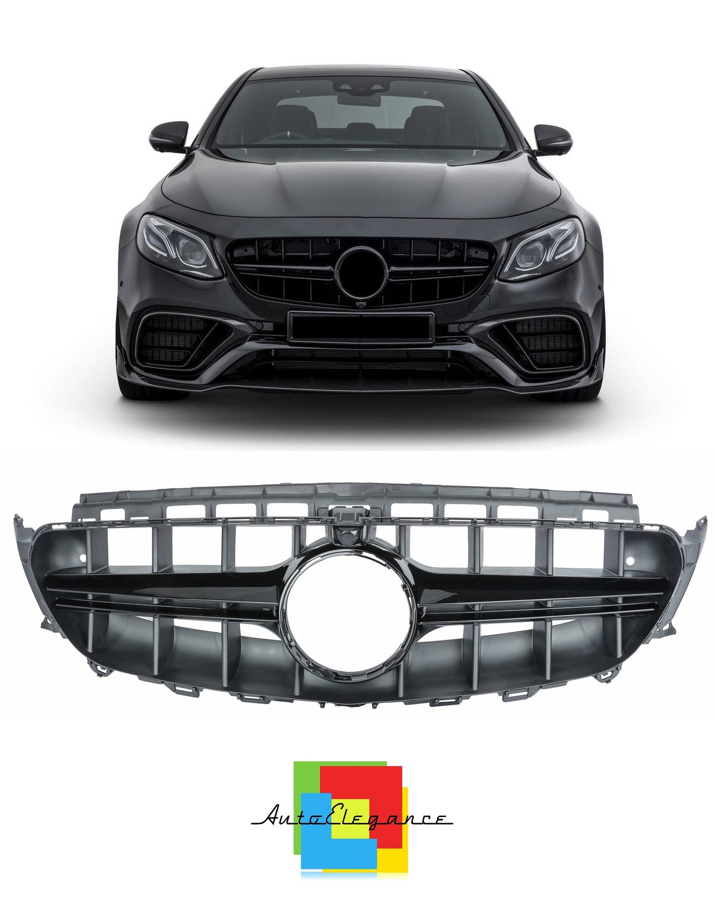 GRIGLIA ANTERIORE CLASSE E W213 S213 E63 LOOK AMG NERO LUCIDO NEWS