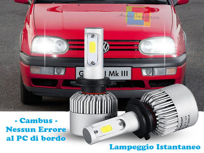 LAMPADE ANABBAGLIANTI LED VW GOLF 3 MK3 ISTANTANEO CREE 6000K BIANCO