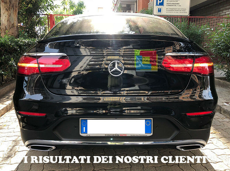 SPOILER POSTERIORE SUL COFANO PER MERCEDES GLC COUPE C253 2015 IN POI ABS AMG