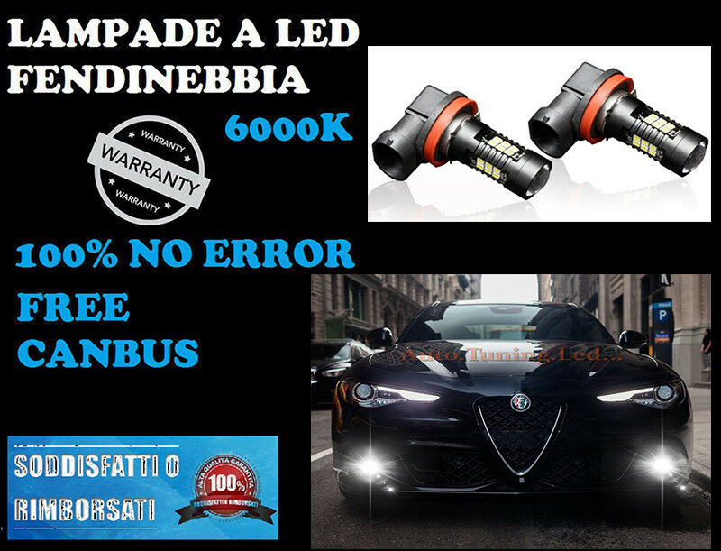 FOG LIGHTS H11 FULL LED CREE CANBUS ALFA ROMEO GIULIA 2015+ - NO ERROR