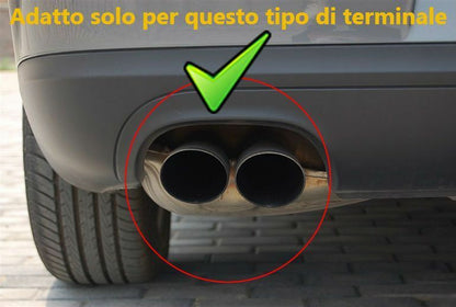 TERMINALI DI SCARICO CROMATI ACCIAIO INOX RLINE LOOK PER VW GOLF 6 VI 2008-2013
