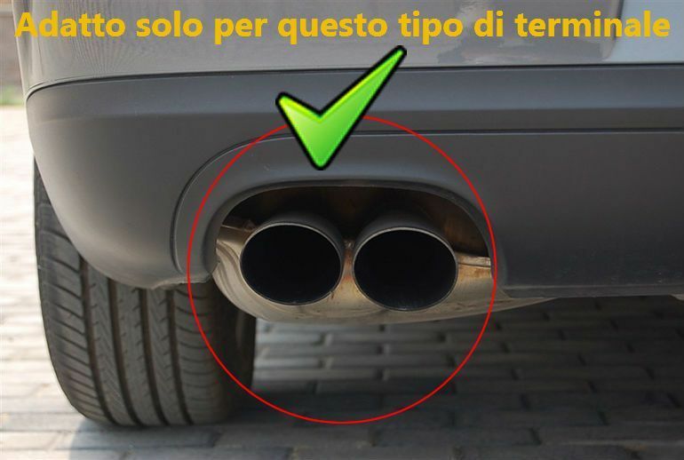 TERMINALI DI SCARICO CROMATI ACCIAIO INOX LOOK SLINE PER AUDI TT 8J 2006-2014