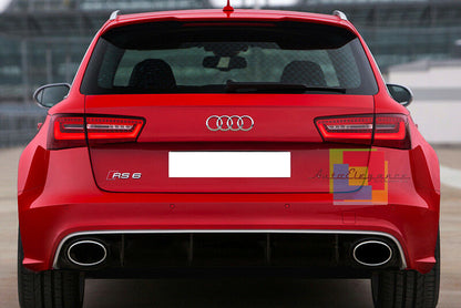 SPOILER SOTTO PARAURTI + TERMINALI ACCIAIO AUDI A6 4G 2010-2014 DIFFUSORE RS6