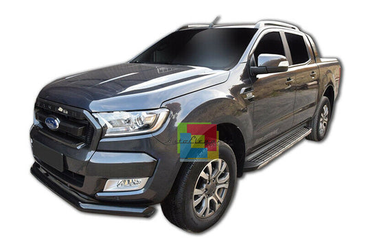 BULL BAR NERO - FORD RANGER 2016+ SOTTO PARAURTI ANTERIORE INOX SUPER DESIGN AUTOELEGANCERICAMBI