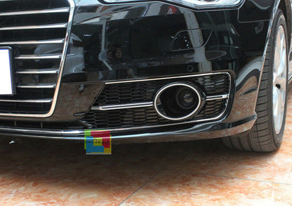 BLACK FOG LIGHT GRILLS RS6 HONEYCOMB AUDI A6 4G C7 2015+ LIFT ABS TOP QUALITY